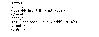 write first PHP code