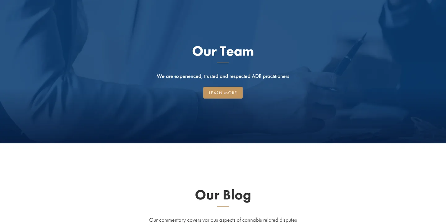 Canadian Cannabis Dispute Resolution Centre: services, training and team sections