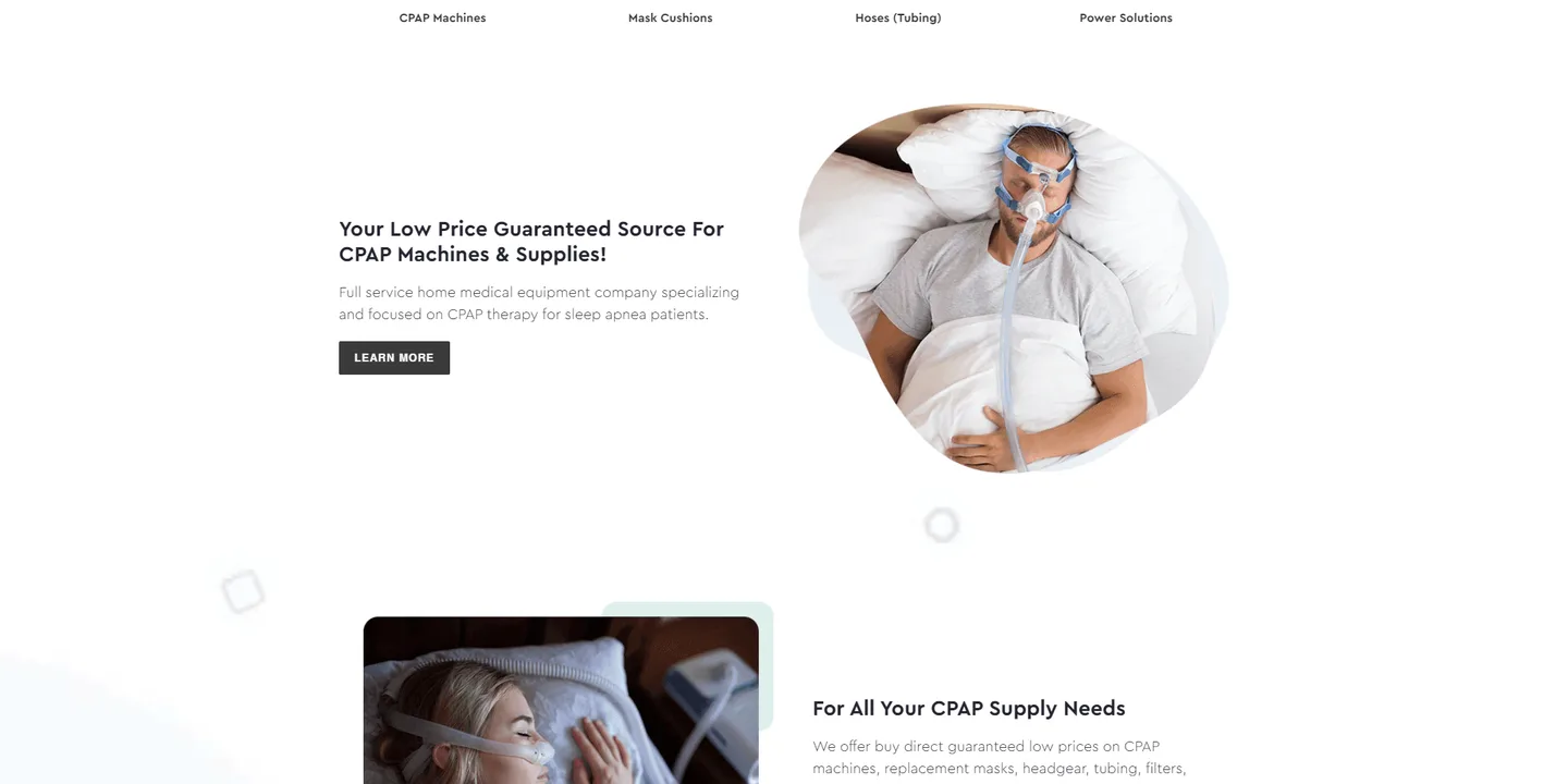 CPAP Supply LLC: another section of the website