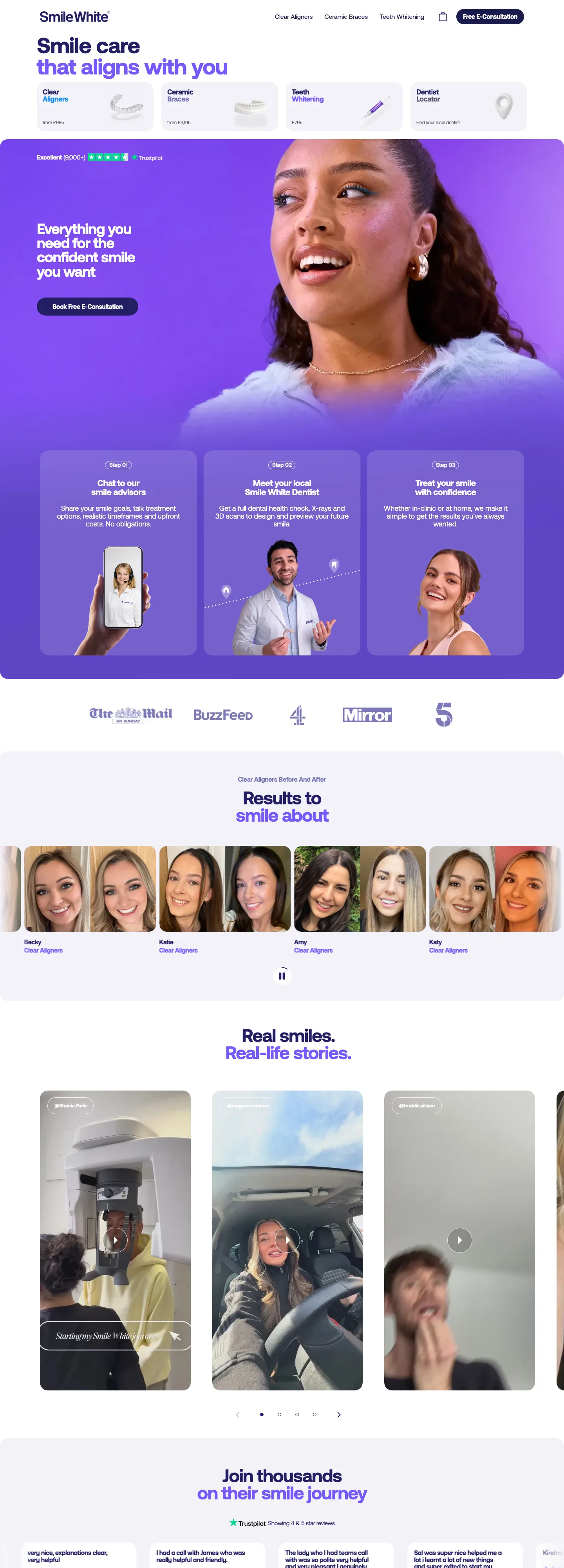 Dental clinic, UK website