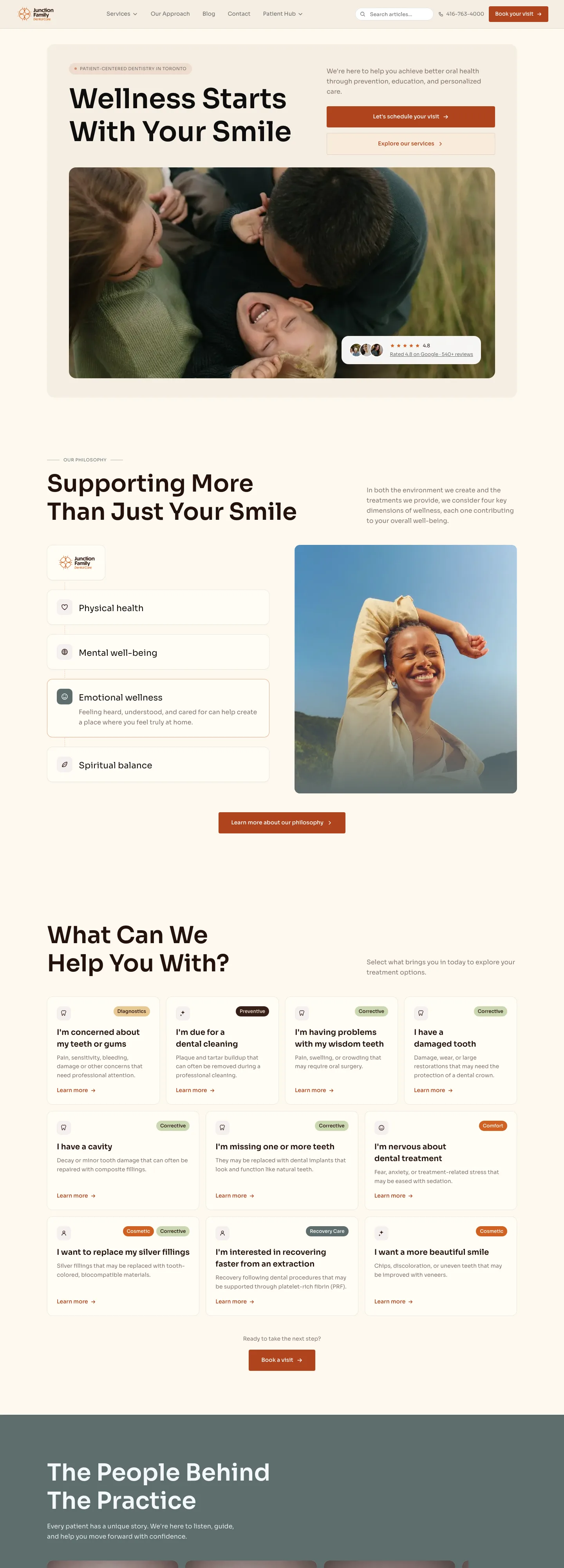 Dentist practice website