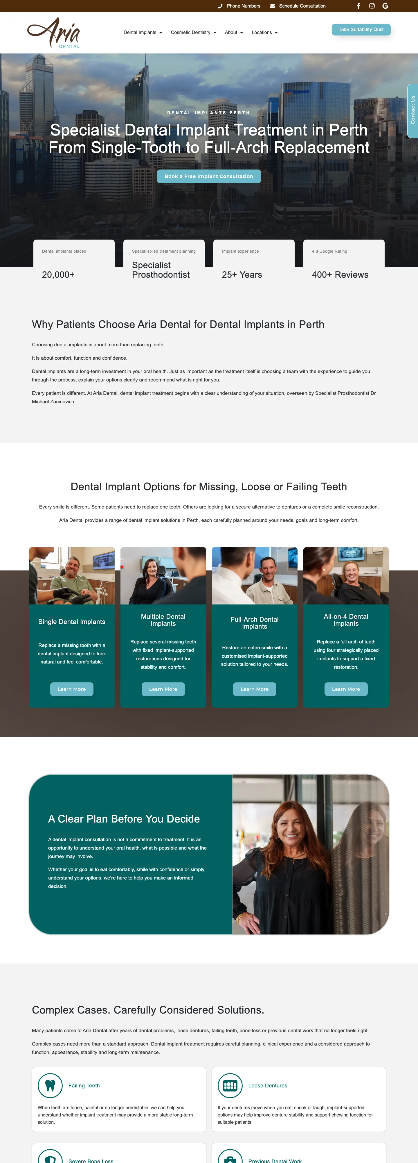 Dental clinic, Australia website