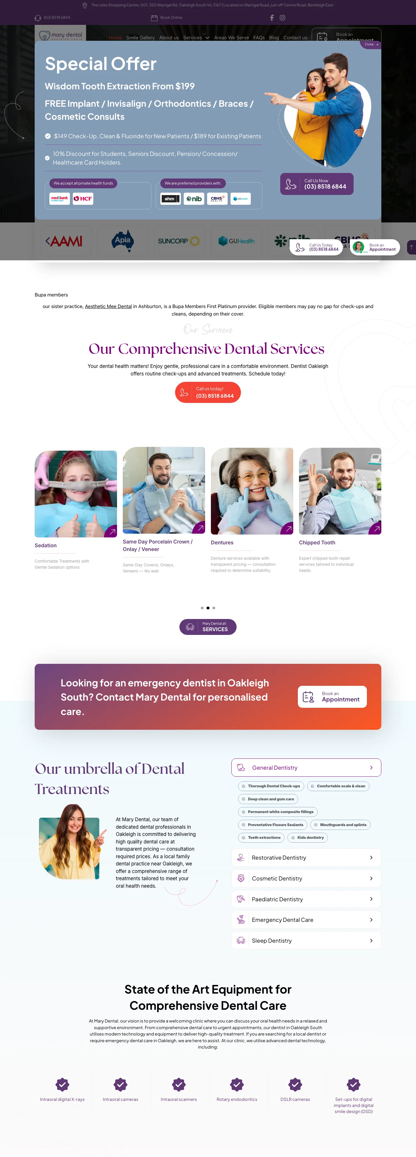 Dental clinic, Australia website