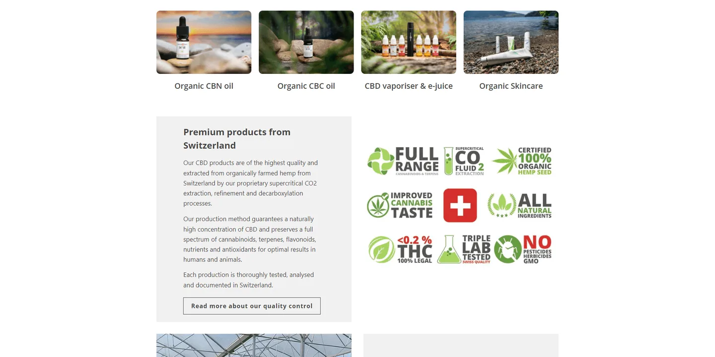 Formula Swiss: another section of the website