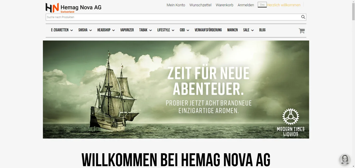 Hemag Nova AG: multi-store Magento 2 platform screenshot