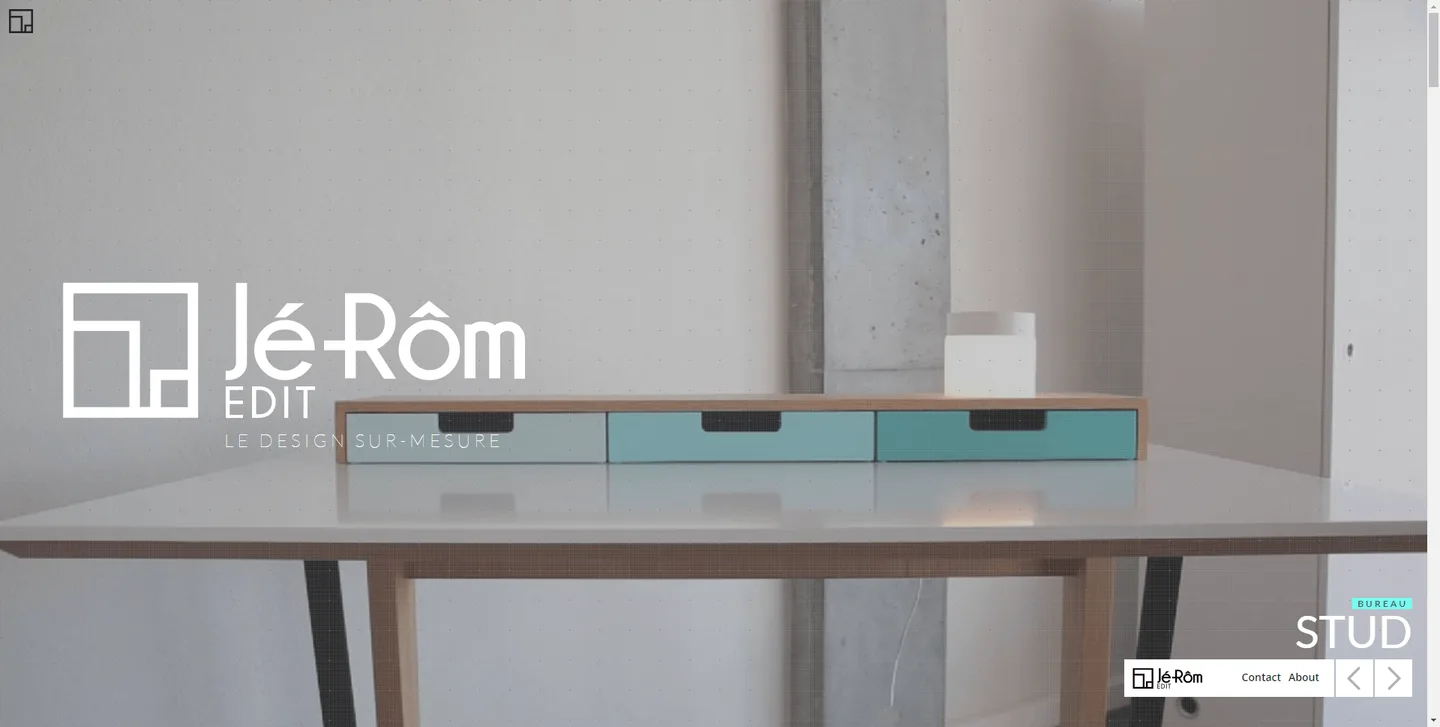 Jé-Rôm Edit: furniture design studio website screenshot