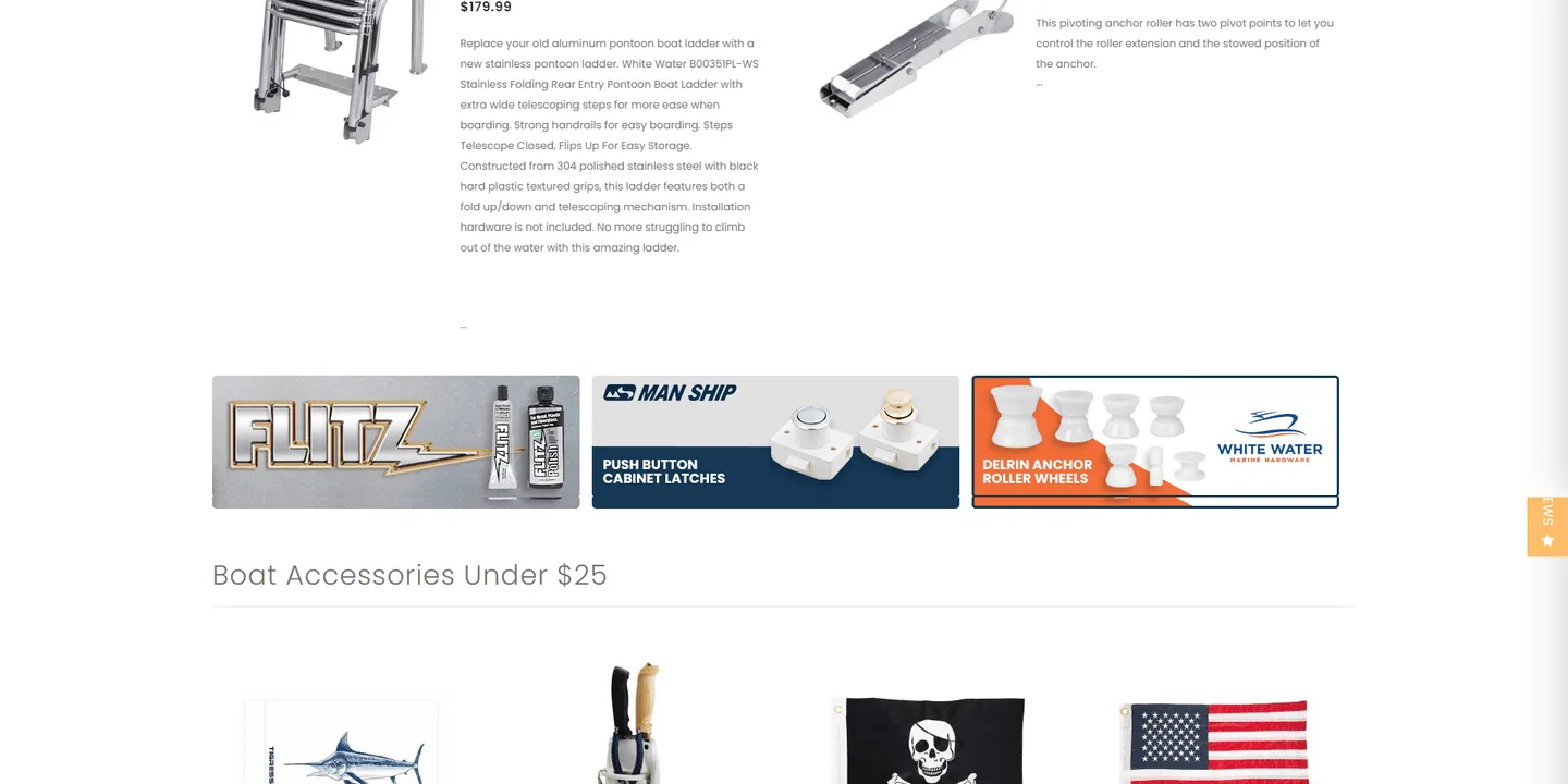 Marine Depot Direct: another section of the website