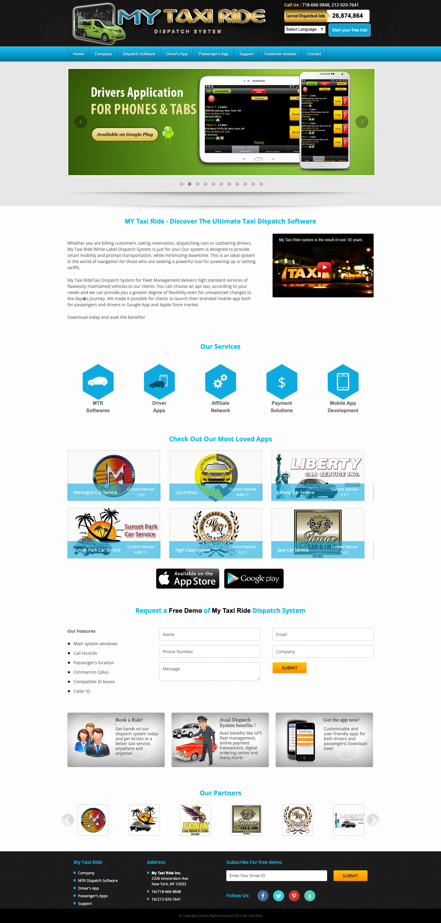 My Taxi Ride: taxi dispatch and booking platform screenshot