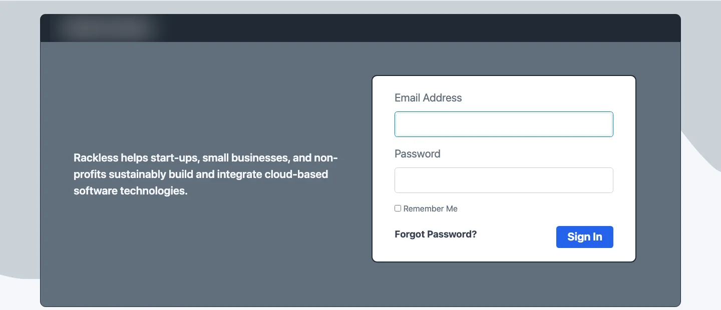Rackless: ticket and work-request platform screenshot