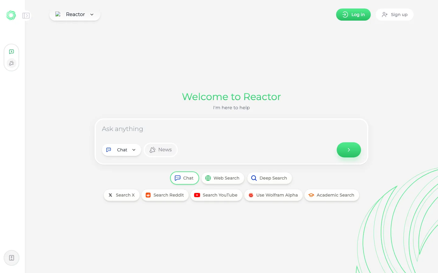 Reactor: AI assistant and Web3 data back end: website