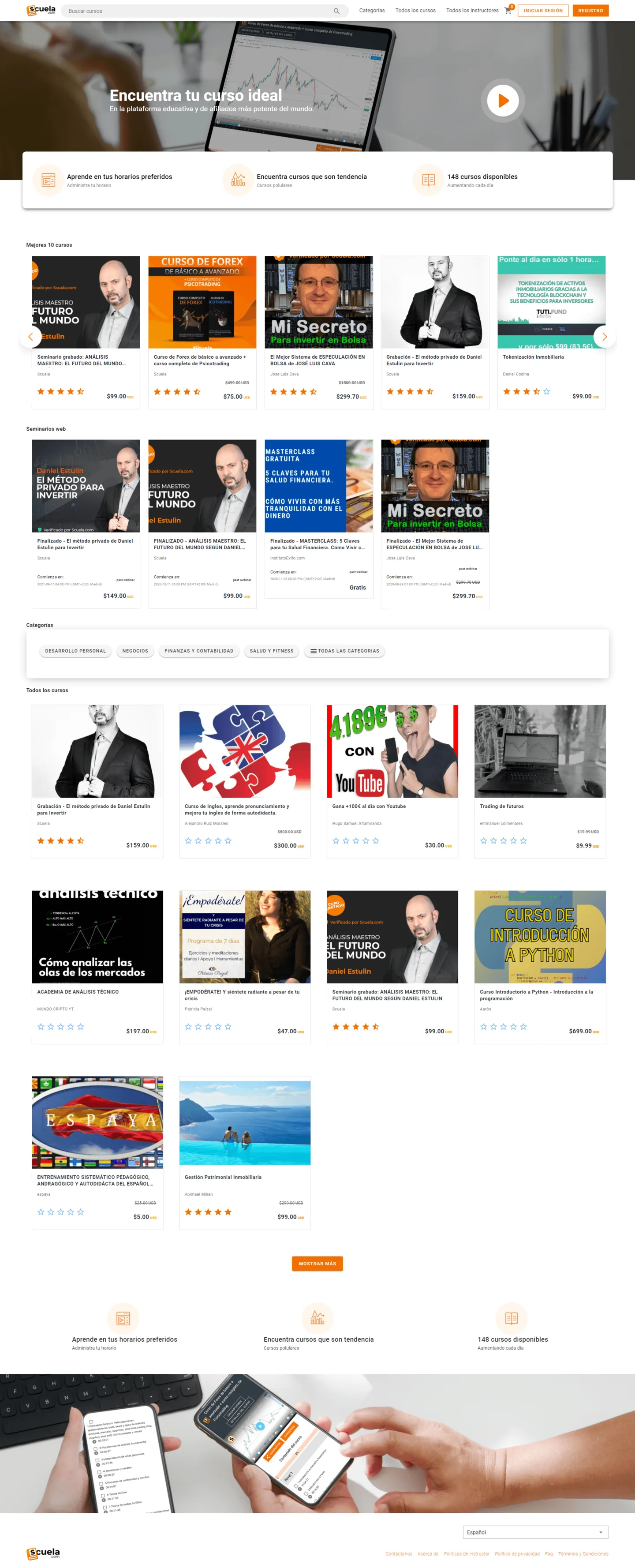 Scuela: e-learning marketplace and academies screenshot