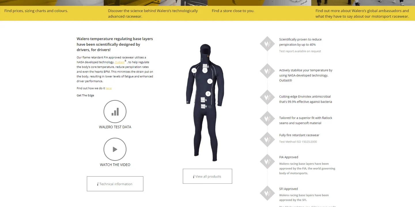 Walero: another section of the website